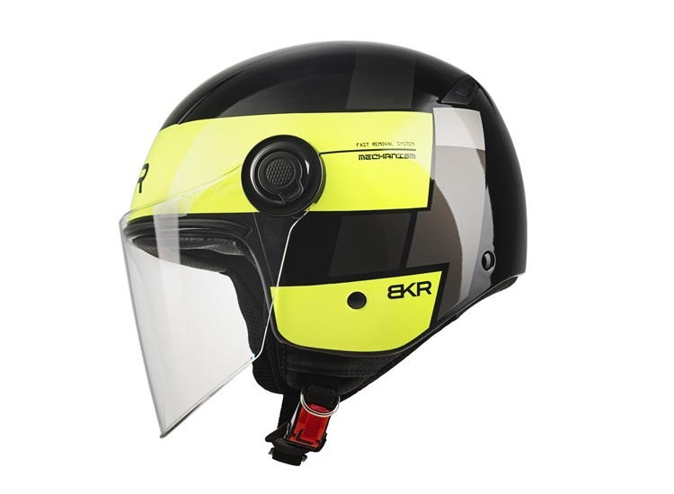 CASCO MOTO BKR JET XPRESSO OF510 B3 AMARILLO FLUOR BRILLO XS